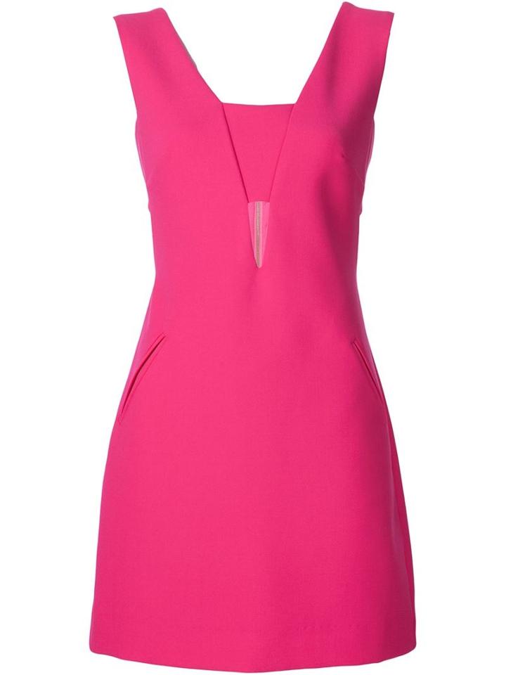 Nicole Miller Cut-out Detail Dress, Women's, Size: 4, Pink/purple, Polyester/viscose/cotton/spandex/elastane