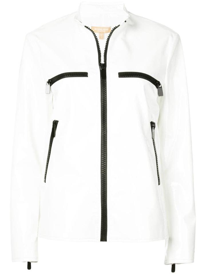Michael Kors Collection Black Trim Surf Jacketfu - White