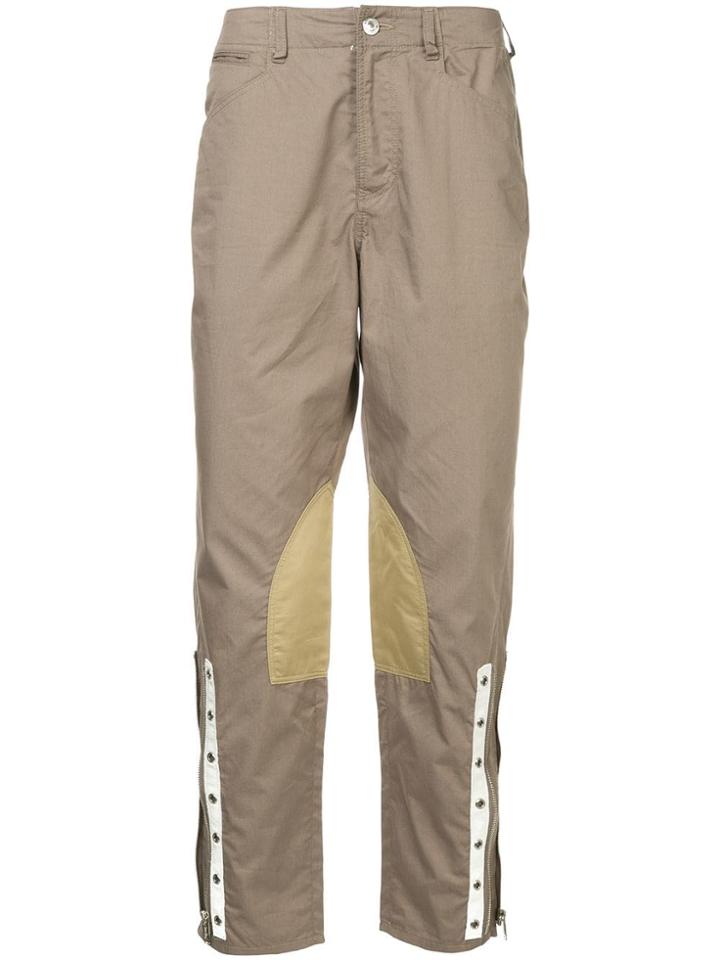 John Undercover Zipped Cuff Trousers - Brown