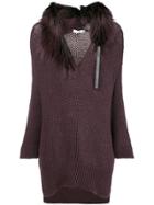 Fabiana Filippi Fur Knit Sweater - Pink & Purple