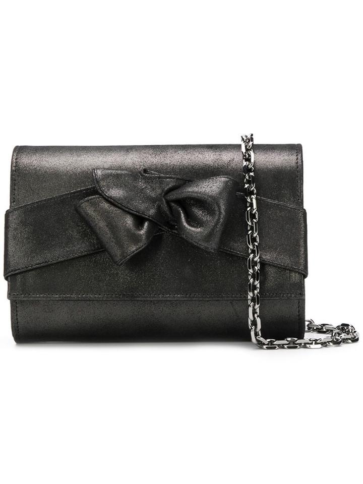 Casadei Bow Clutch Bag - Black