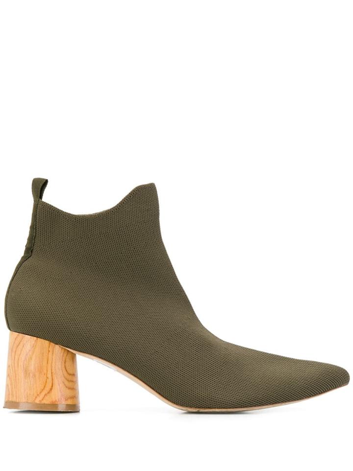 Nanushka Knitted Ankle Boots - Green