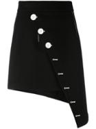 Ssheena - Asymmetric Skirt - Women - Cotton/nylon/spandex/elastane - 40, Black, Cotton/nylon/spandex/elastane