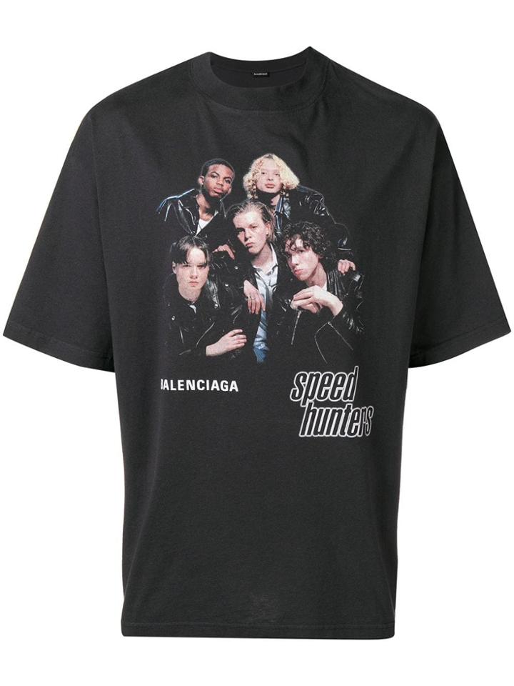 Balenciaga Speedhunters Boysband Printed T-shirt - Grey