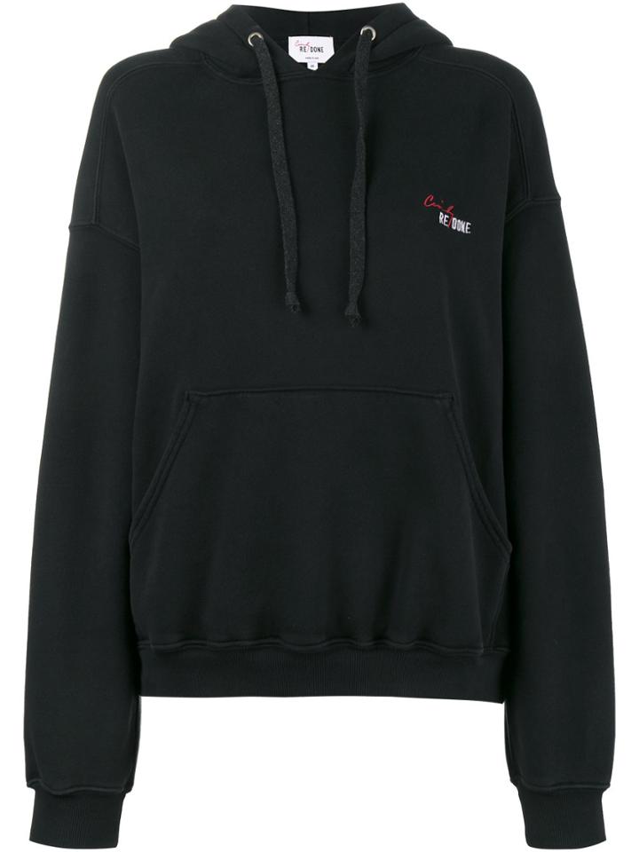 Re/done X Cindy Crawford Oversized Hoody - Black