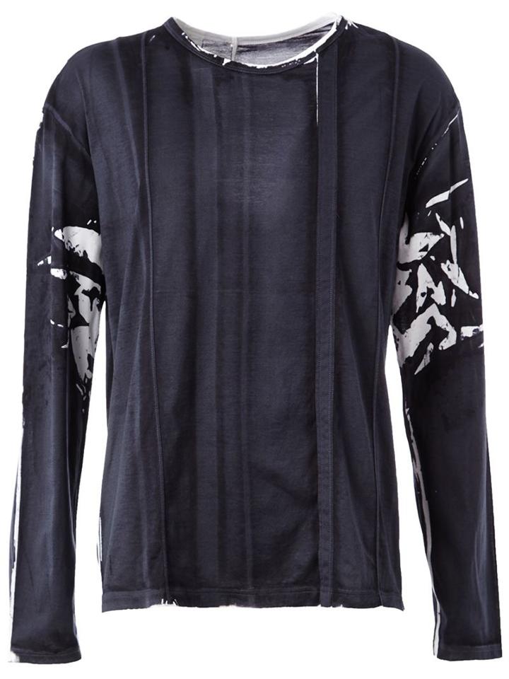 Yohji Yamamoto Sleeve Printed Sweatshirt