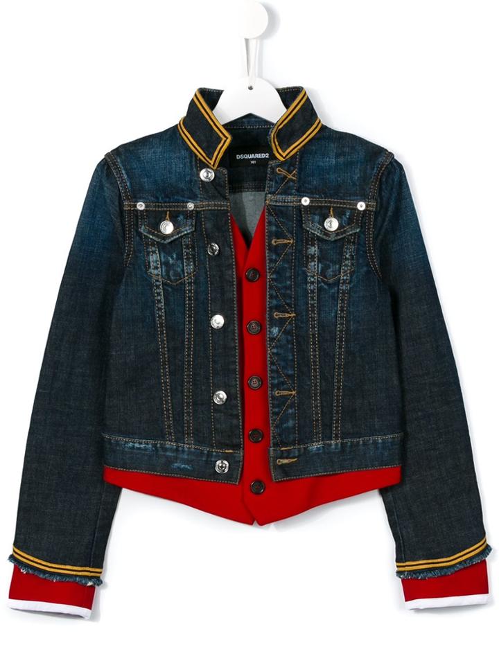 Dsquared2 Kids Denim Band Jacket - Blue