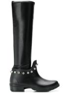 Marco De Vincenzo Embellished Knee-high Boots - Black