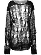 Mm6 Maison Margiela - Spider Web Knitted Jumper - Women - Acrylic/polyamide/viscose/mohair - S, Black, Acrylic/polyamide/viscose/mohair