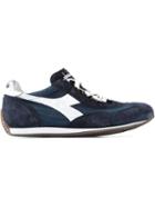 Diadora Panelled Lace-up Sneakers, Men's, Size: 10, Blue, Cotton/rubber/suede