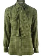 Christian Dior Vintage Houndstooth Print Shirt, Women's, Size: 38, Green