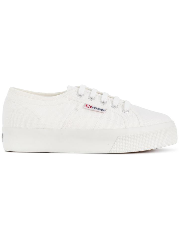 Superga Low Top Platform Sneakers - White