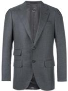 Caruso Classic Blazer, Men's, Size: 52, Grey, Cupro/cashmere