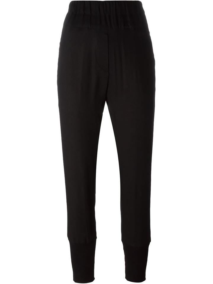 Ann Demeulemeester Tapered Trousers, Women's, Size: 36, Black, Cotton/rayon