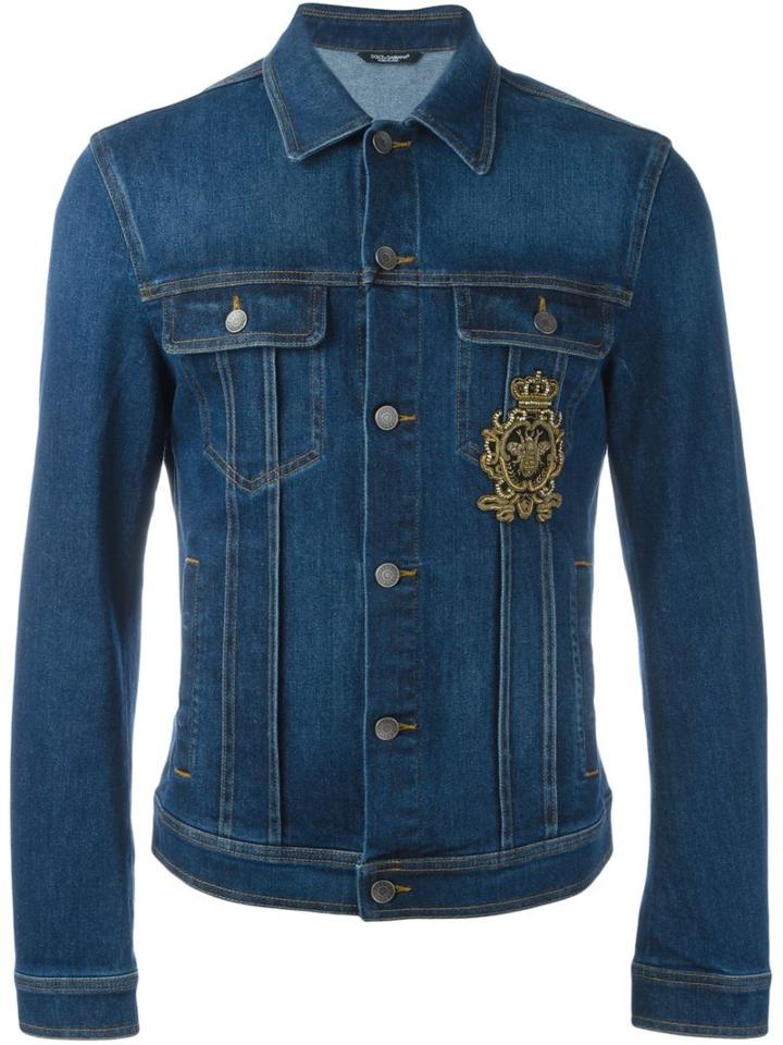 Dolce & Gabbana Embroidered Patch Denim Jacket