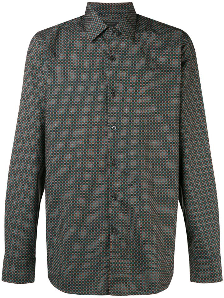 Prada Micro Print Shirt - Green