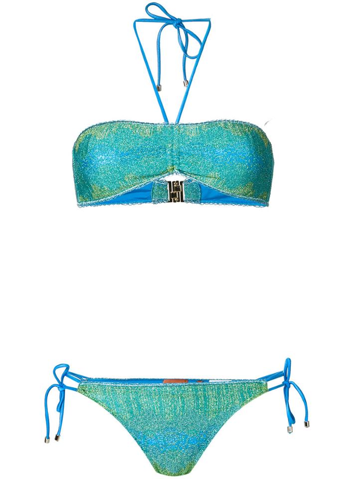 Missoni Mare Embroidered Bikini Set - Blue