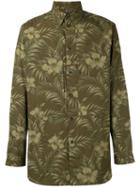 Natural Selection Floral Print Shirt, Men's, Size: Medium, Green, Ramie/cotton