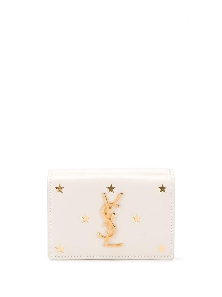 Saint Laurent Star Embossed Billfold Wallet - Neutrals