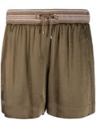 Brunello Cucinelli Pleated Short Shorts - Green