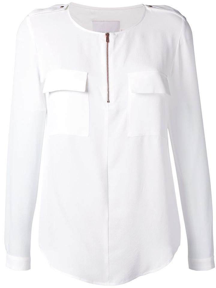 Ginger & Smart 'secret Vice' Blouse, Women's, Size: 6, White, Silk Crepe