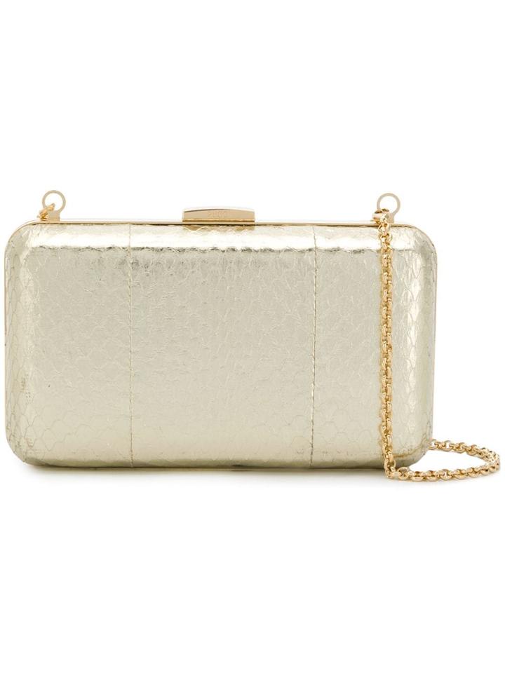 Emilio Pucci Metallic Box Clutch - Gold