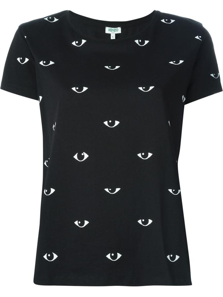 Kenzo 'eyes' T-shirt, Women's, Size: Medium, Black, Cotton