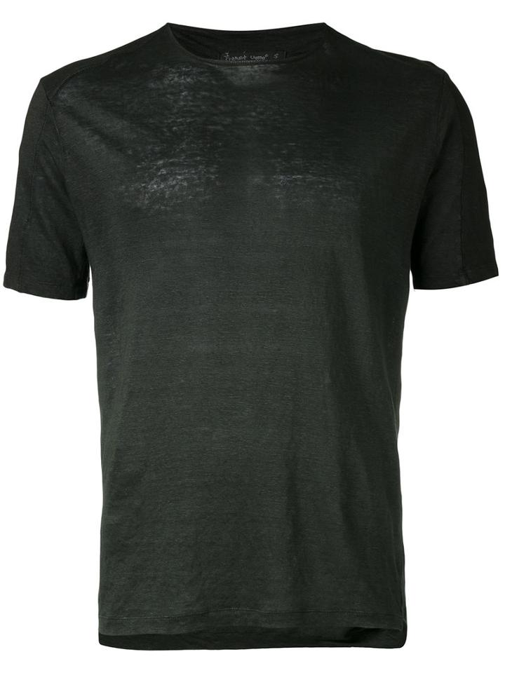 Transit - Classic T-shirt - Men - Linen/flax - L, Green, Linen/flax