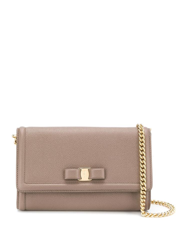 Salvatore Ferragamo Vara Bow Mini Bag - Brown