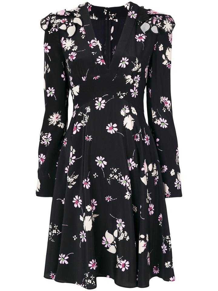 Valentino Flowers Fall Dress - Black
