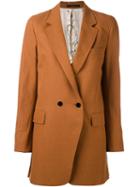 Paul Smith - Double-breasted Midi Coat - Women - Cotton/linen/flax - 42, Brown, Cotton/linen/flax