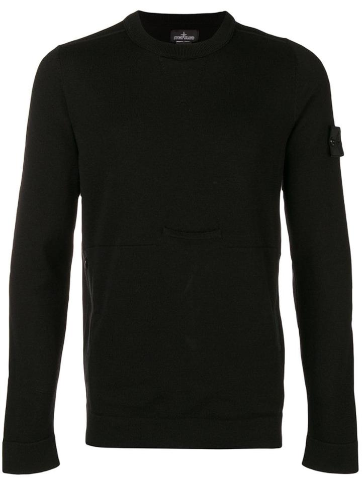 Stone Island Shadow Project Classic Crew Neck Sweater - Black