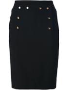 Chanel Vintage Pencil Skirt, Women's, Size: 34, Black