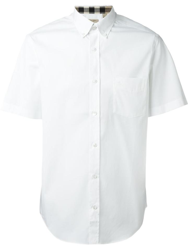 Burberry Brit Button Down Shirt, Men's, Size: M, White, Cotton/spandex/elastane