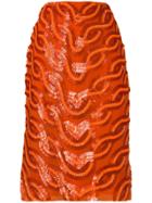 Erika Cavallini Embellished Midi Skirt - Orange