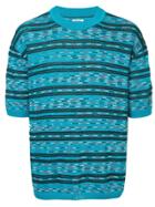 Coohem Border Summer Knit Sweater - Blue