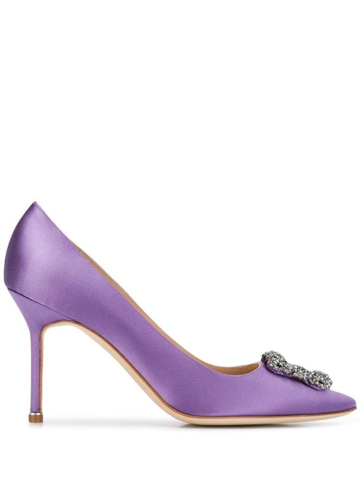 Manolo Blahnik Hangisi Pumps - Purple