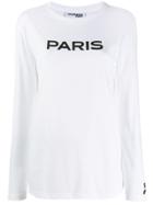 Courrèges Word-print Long Sleeved T-shirt - White