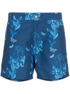 Riz Buckler Butterfly Print Swim Shorts - Blue