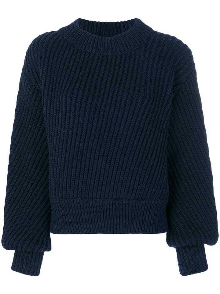Alberta Ferretti Ribbed Jumper - Blue