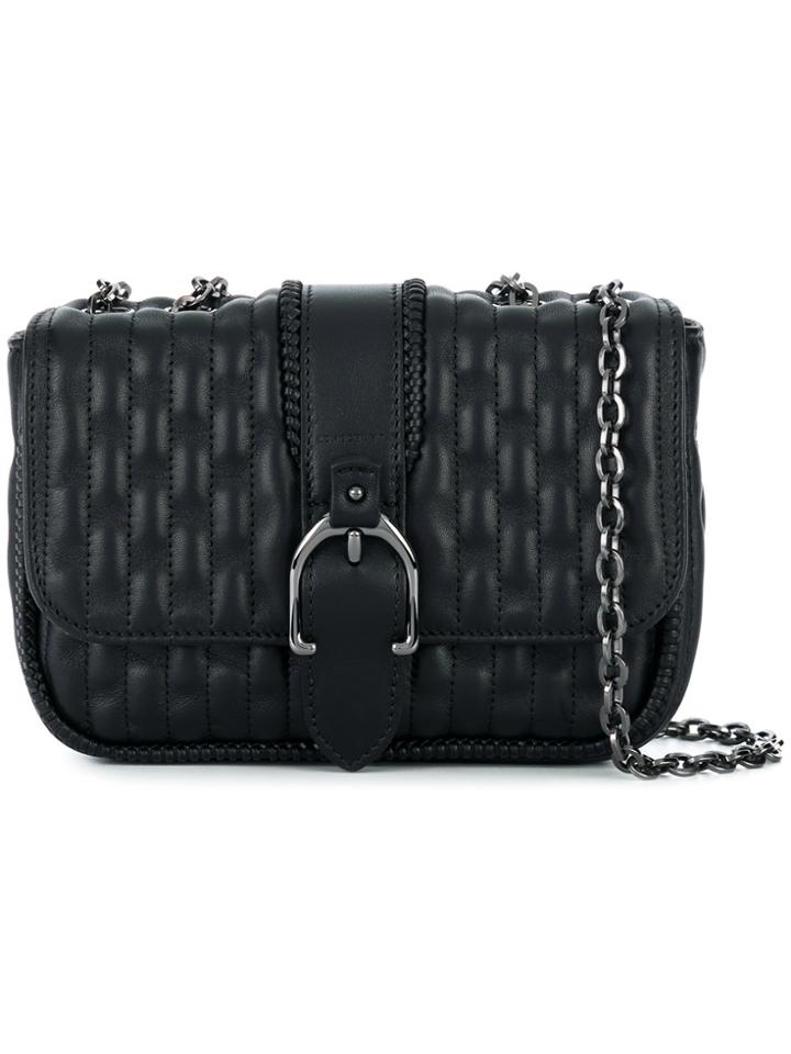 Longchamp Quilted Chain Strap Shoulder Bag - Black