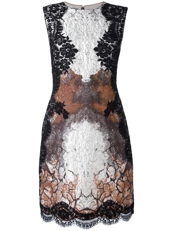 Alberta Ferretti Textured Lace Detailing Dress, Women's, Size: 46, Acetate/silk/other Fibers/other Fibres