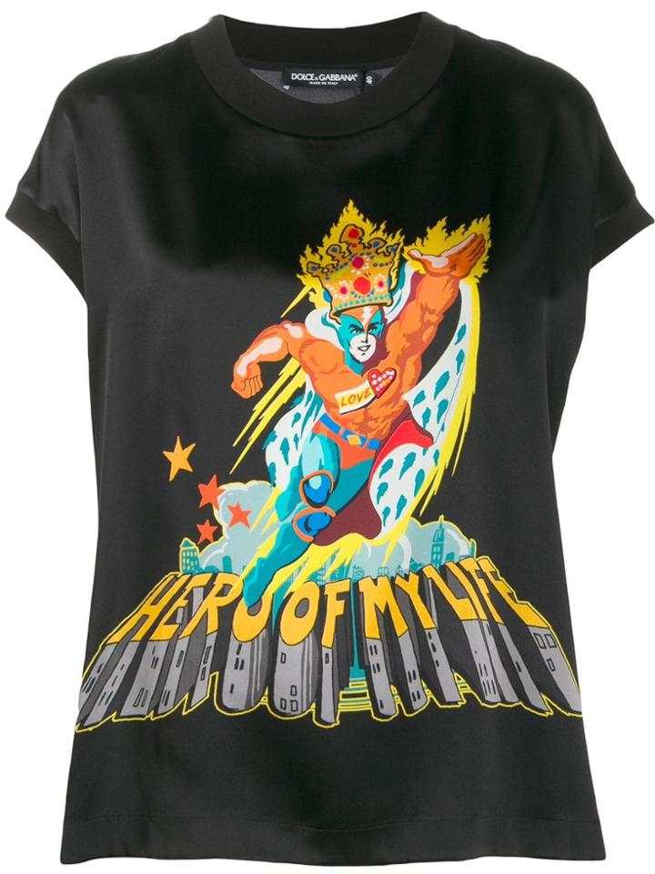 Dolce & Gabbana Hero Of My Life T-shirt - Black
