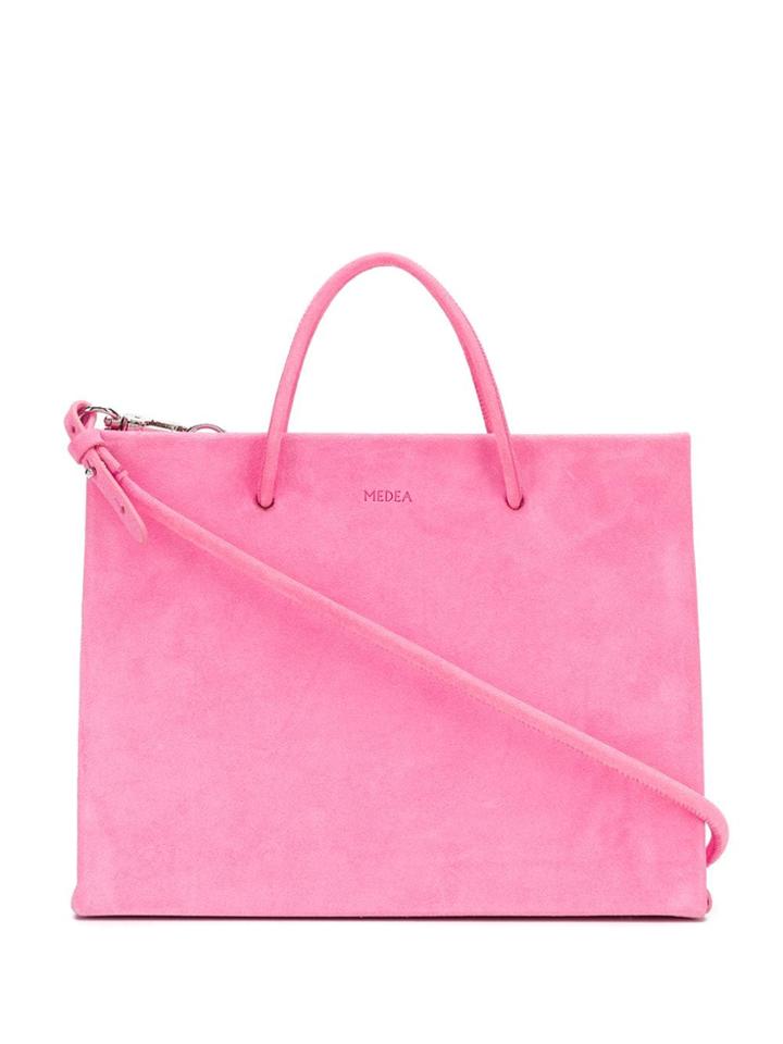 Medea Embossed Logo Tote - Pink