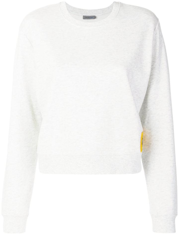 Calvin Klein Jeans Logo Patch Sweatshirt - Grey