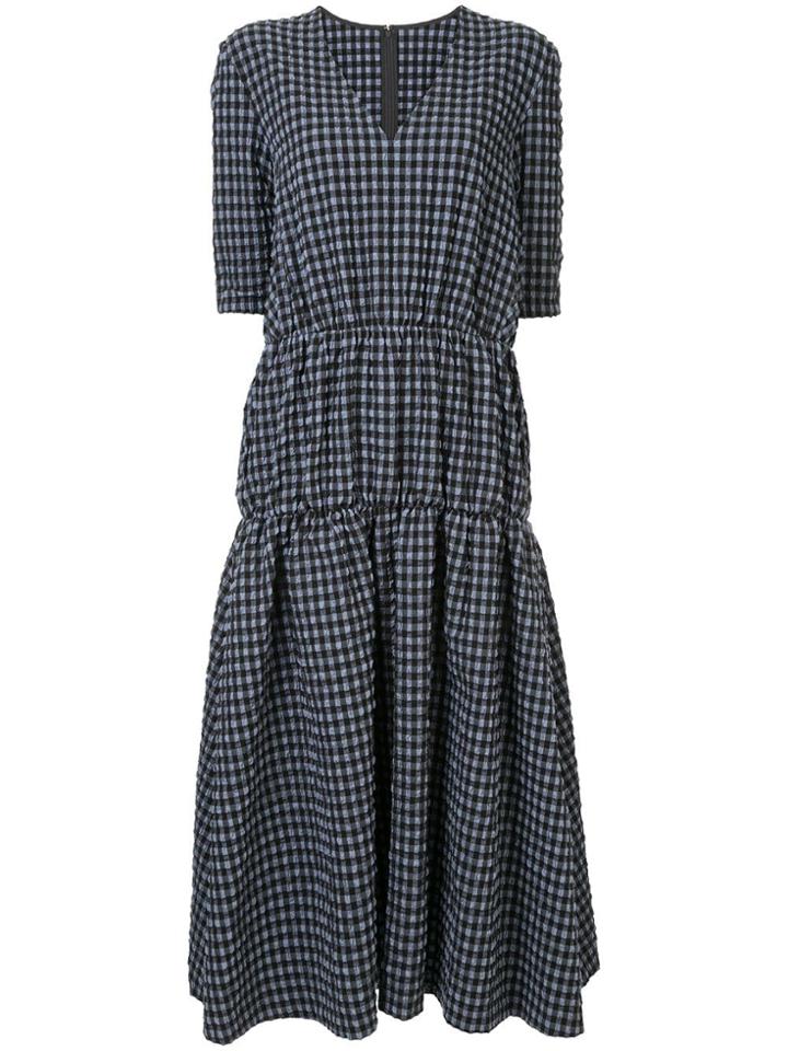 Irene Midi Gingham Dress - Blue