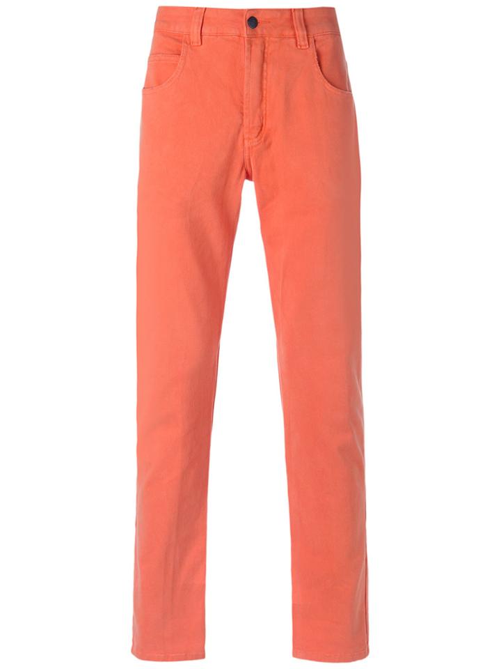Osklen Straight Twill Trousers - Yellow & Orange