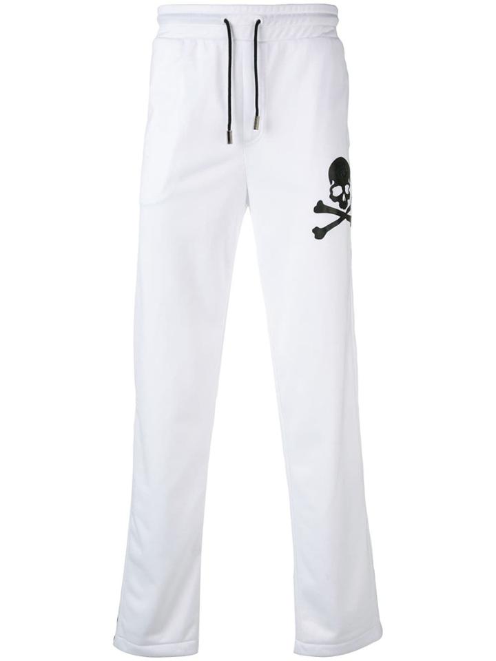 Philipp Plein Skull Detail Jogging Trousers - White