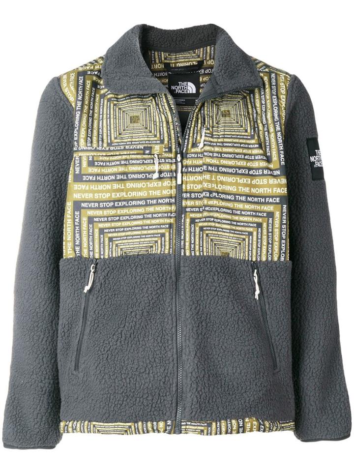The North Face Panelled Shearling Jacket - Grey