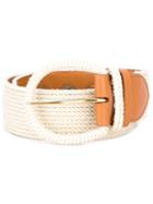 Ermanno Scervino Gold-tone Hardware Belt, Women's, Size: 70, White, Viscose/leather